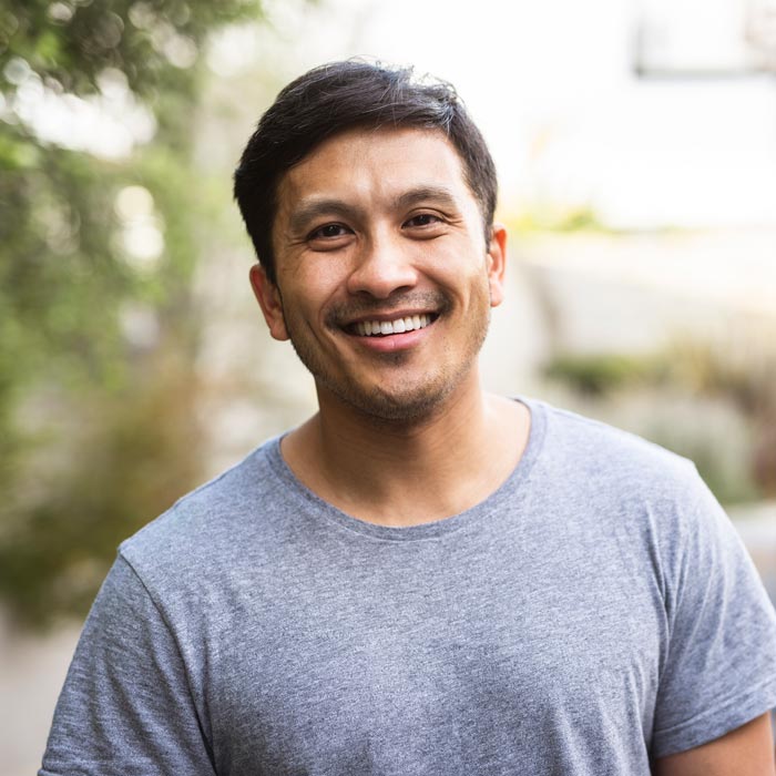 smiling middle aged man