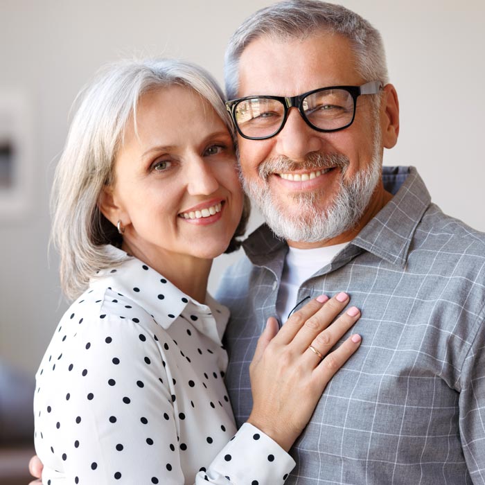 smiling senior couple