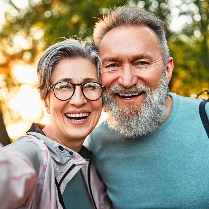 smiling senior couple