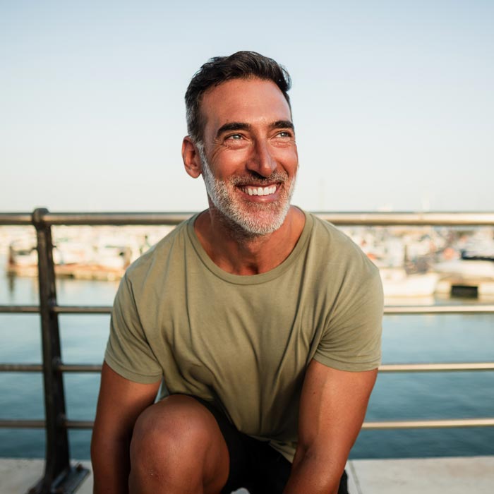 smiling middle aged man